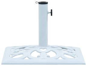 Base para guarda-sol 12 kg 49 cm ferro fundido branco