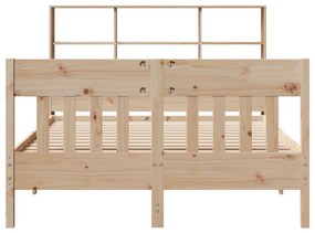 Cama sem colchão 160x200 cm madeira de pinho maciça
