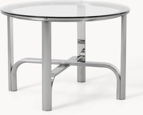 Mesa de jantar redonda com tampo de vidro Neil, vários tamanhos