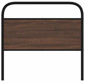 Cabeceira de cama 100cm derivados madeira/aço carvalho castanho