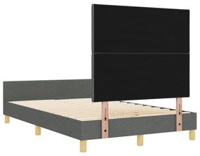 Estrutura de Cama de Tecido Cinza Escuro vidaXL 120x190 cm