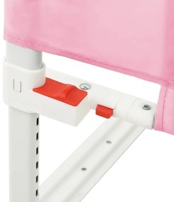 Barra de segurança p/ cama infantil tecido 100x25 cm rosa