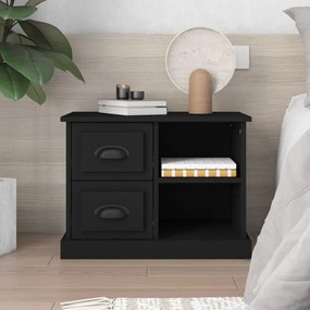 vidaXL Mesa de cabeceira 60x35,5x45 cm preto