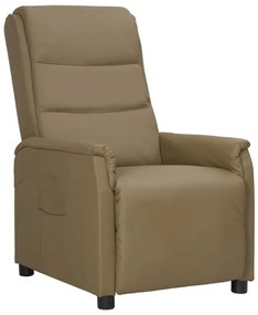 vidaXL Poltrona reclinável couro artificial cor cappuccino