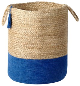 Conjunto de 2 cestos em juta azul marinho e creme GAJAR Beliani