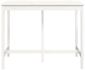 Mesa de bar 140x80x110 cm madeira de pinho maciça branco