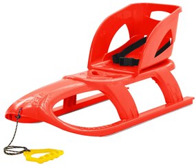 Trenó com assento 102,5x40x23 cm polipropileno vermelho