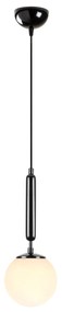 Candeeiro Suspenso King – Preto e Branco – 15 x 15 x 49 cm