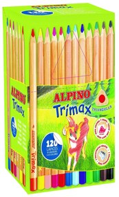 Lápis de Cores Alpino Trimax Multicolor 120 Peças