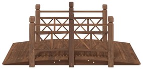 Ponte de jardim com corrimões 150x67x56 cm abeto maciço