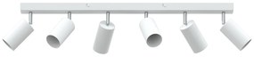 Spotlight de Teto 6 Direções Ajustáveis Branco GU10
