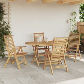 Conjunto de Jantar para Jardim vidaXL com 5 Peças Dobrável de Madeira