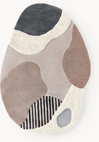 Tapete de lã artesanal com relevo Silas