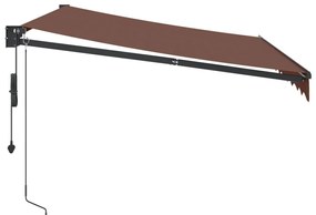 Toldo retrátil automático 300x250 cm castanho