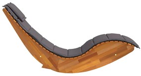 Camas de sol balanço com almofadas 2 pcs Madeira sólida de acácia