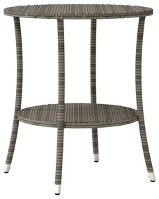 Conjunto Bistro de 3 peças com almofadas em rattan sintético cinza