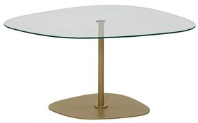 Mesa de Café Soho - Transparente e Dourada - 85 cm x 40 cm x 67 cm