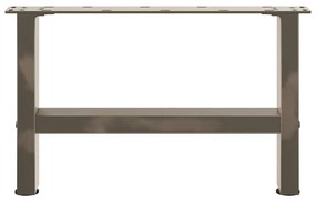 Pés para mesa de centro em aço natural, 2 peças, 50x(30-31) cm, aço