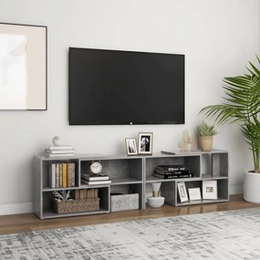 Móvel de TV 149x30x52 cm derivados de madeira cinzento-cimento