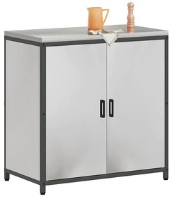 Armário de Armazenamento para Cozinha Prata 60 x 50 x 92 cm