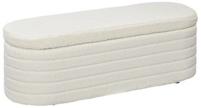 HOMCOM Banco de Final de Cama Banquete Baú de Armazenamento 2 Em1 Acolchoado Falece Estrutura de Madeira Banco de Armazenamento Creme | Aosom Portugal