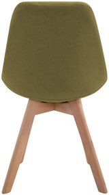 Cadeira de cozinha e sala de jantar Borneo V2 em tecido 48 x 84 x 55 cm Verde