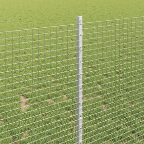 Cerca de Arame Soldado com 88 Postes U Prateados 1x100 m Aço