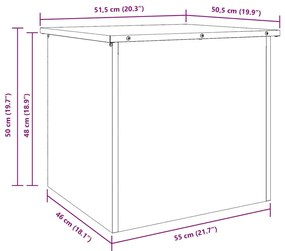 Caixa de Armazenamento Externa Antracite 55 x 50.5 x 50 cm