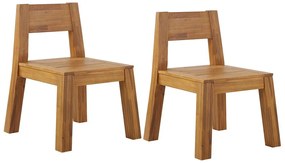 Conjunto de 2 cadeiras de jardim em madeira de acácia LIVORNO Beliani