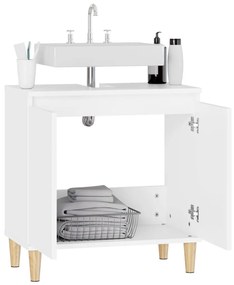 Armário de lavatório 58x33x60 cm derivados de madeira branco