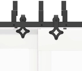 Kit de ferragens para porta deslizante 427 cm aço preto
