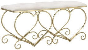 BANCO CORAÇÃO CREME 105X37,5X51,5 CM