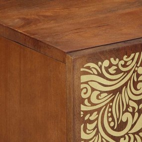 Conjunto de Móveis para o Banheiro vidaXL 2 Peças Madeira Sólida de Ma