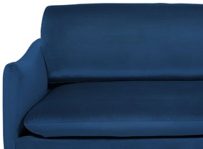 Sofá de 3 lugares em veludo azul escuro VINTERBRO Beliani