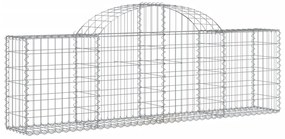 Cestos gabião arqueados 11pcs 200x30x60/80 cm ferro galvanizado