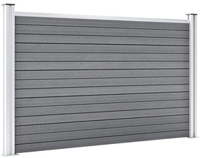 Painel de vedação para jardim 699x106 cm WPC cinzento