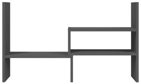 Suporte para monitor (39-72)x17x43 cm pinho maciço cinzento