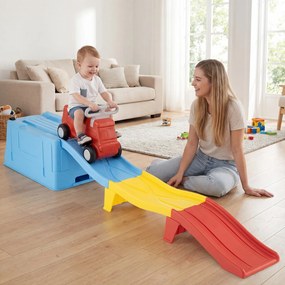 Conjunto de Montanha-Russa Infantil com Pista, 235 x 61 x 36 cm, Caixa de Arrumação Integrada, Cor 1