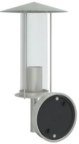 Candeeiros de parede p/ exterior 2 pcs aço inoxidável prateado