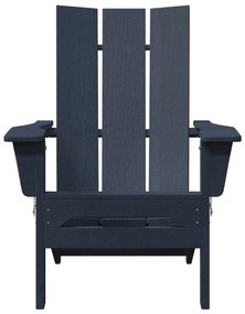 Cadeira Adirondack Dobrável Azul-marinho 74.5x80.5x90 cm HDPE