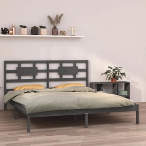 3105677 vidaXL Estrutura de cama 160x200 cm madeira maciça cinzento