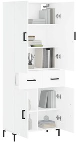 Armário alto 69,5x34x180 cm derivados de madeira branco