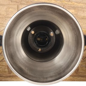 Candeeiro de parede industrial 70x23 cm E27 mangueira prateado