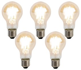 Conjunto de 5 Lâmpadas LED Dimáveis Kelvin E27 A60 Goldline 8W 806lm 2000-2700K