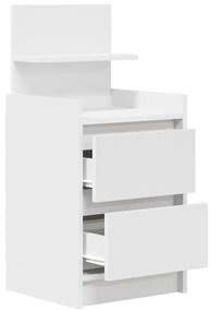 Mesa de cabeceira com 2 gavetas 38x34x80 cm branco