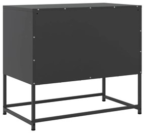 Móvel de TV 68,5x39x60,5 cm aço preto