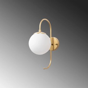Candeeiro de Parede Jewel – Ouro Brilhante – 15 x 27 cm