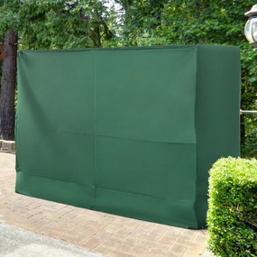 Capa para Baloiço de Jardim Capa de Proteção para Baloiço com Cordas Ajustáveis Impermeável Anti UV 240x133x185 cm Verde