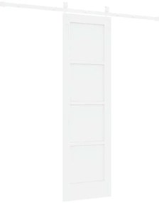 Porta Deslizante vidaXL com Conjunto de Hardware Branca 61x198,5 cm Ma