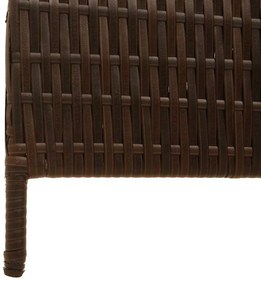 Divisória de Ambiente VidaXL 3 Painéis Dobrável Castanho 146x180 cm Po